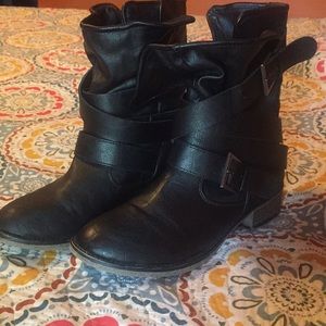 Target Black Biker Boots *Like New*